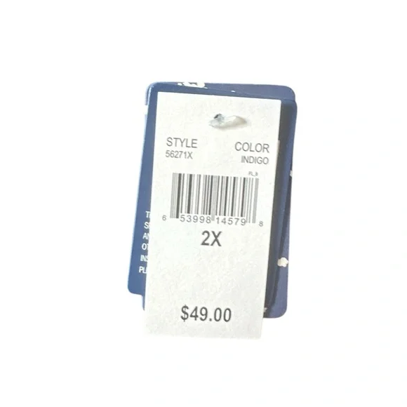 Studio West Boho Peasant Tunic Top – Blue – Size 2X - Picture 8 of 10